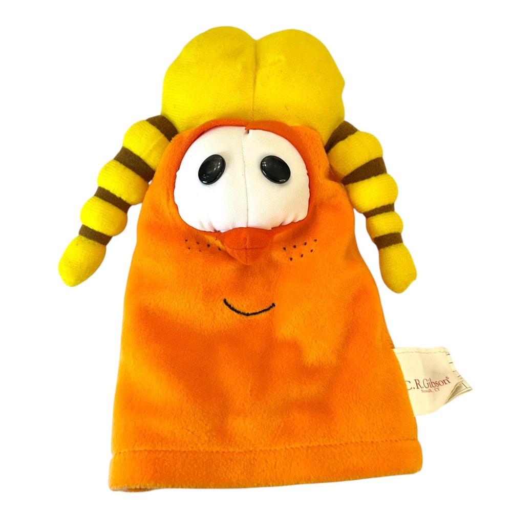 Veggie Tales Laura Carrot Hand Puppet 10 In CR Gibson Veggie Tales Plush Puppet